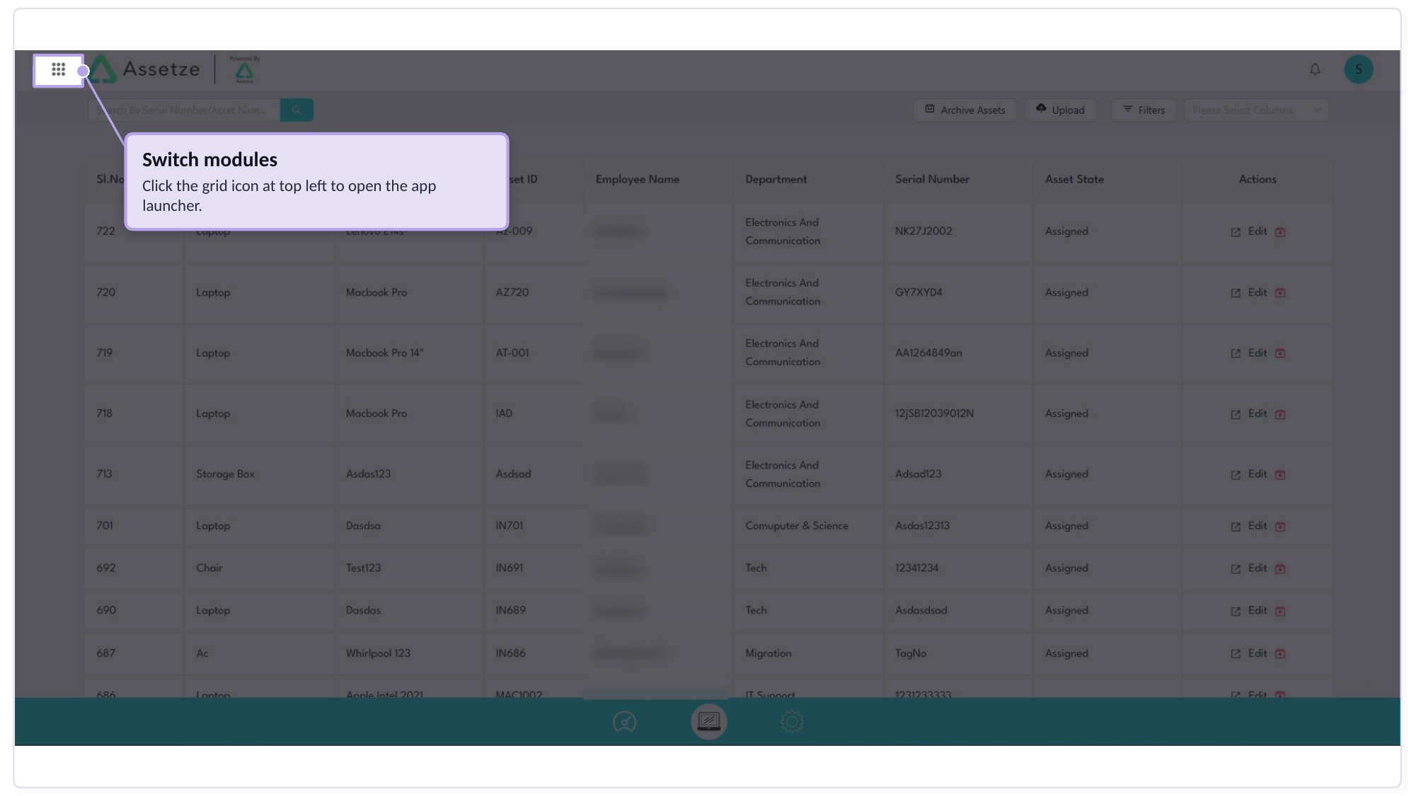 Assetze platform walkthrough, slide 4
