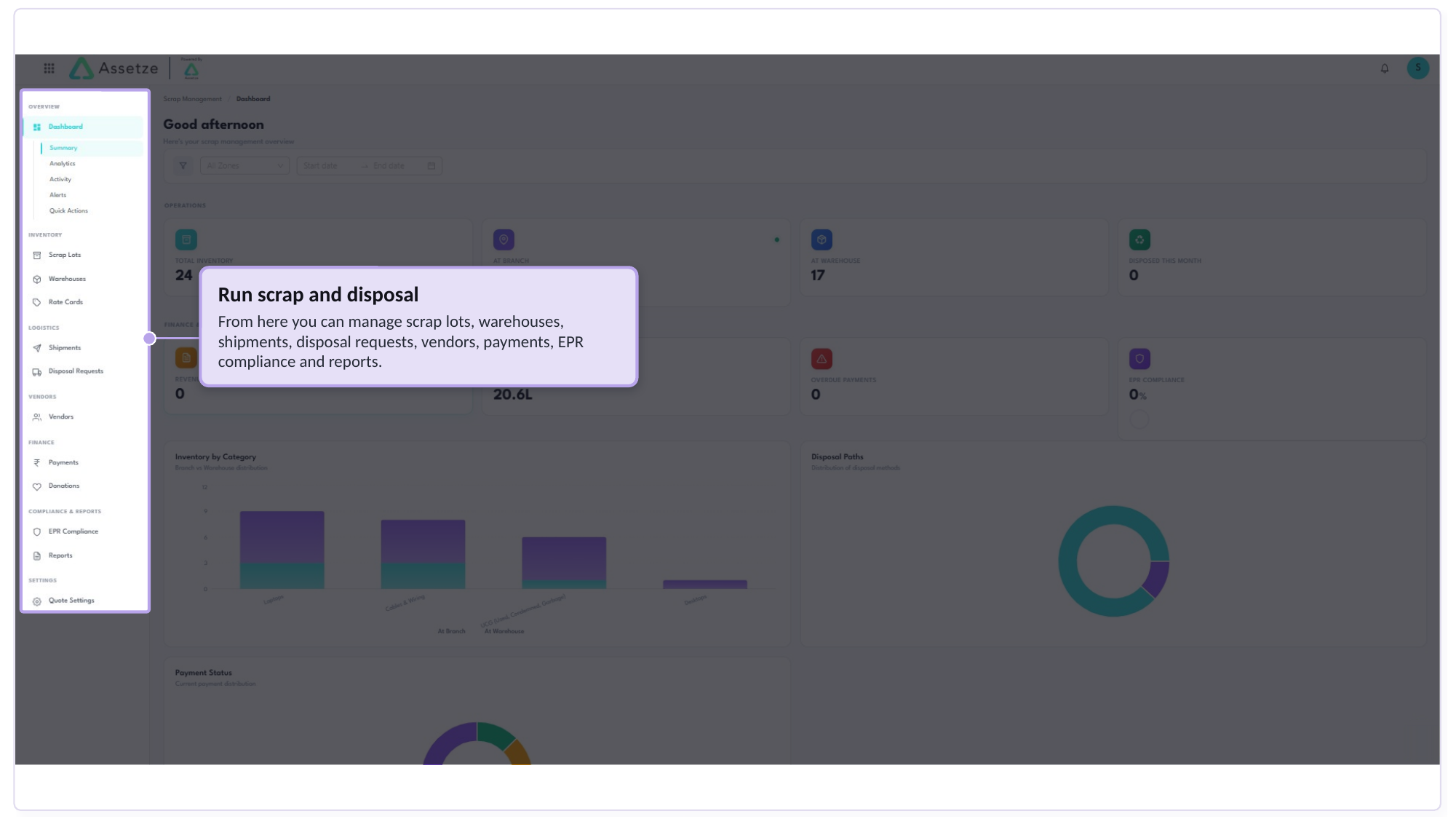 Assetze platform walkthrough, slide 15